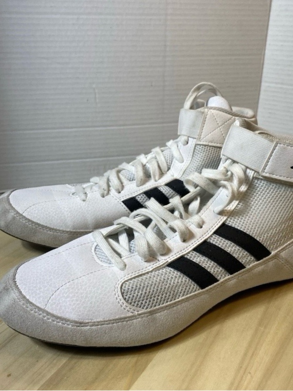 adidas Hvc Cloud White / Core Black JP6120 Men's Wrestling Shoes US 8.5 - Picture 5 of 10